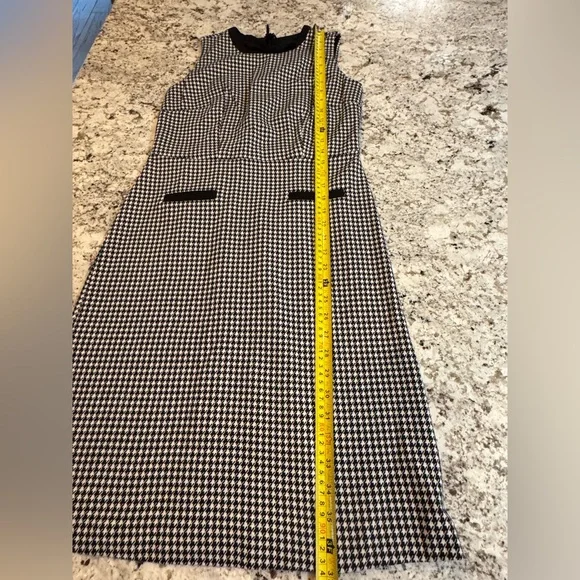 Talbots Black and White Checkered Midi Dress - Picture 3 of 7